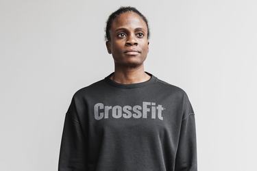 Nobull Crossfit® Crew Women's Sweatshirts Black | Australia (WZ0458)